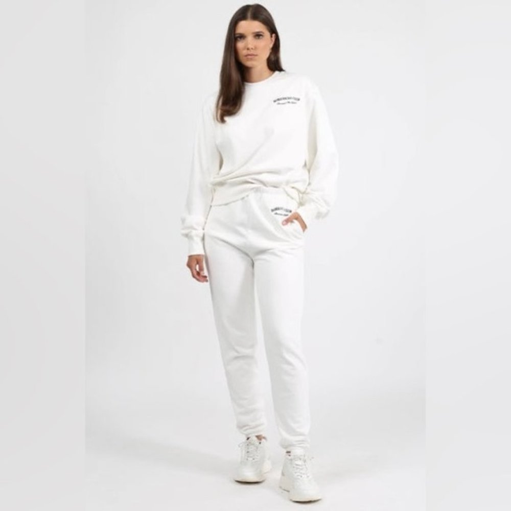 BRUNETTE THE LABEL | "BABES SOCIAL CLUB" Best Friend Jogger Cream white - XS / S